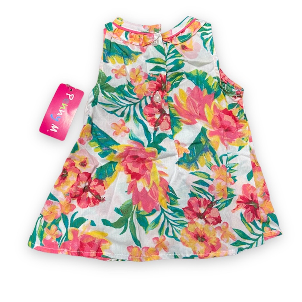 INFANT GIRL SIZE 6-9 MONTHS RUFFLE SHORT AND TANK TOP MATCHING SET